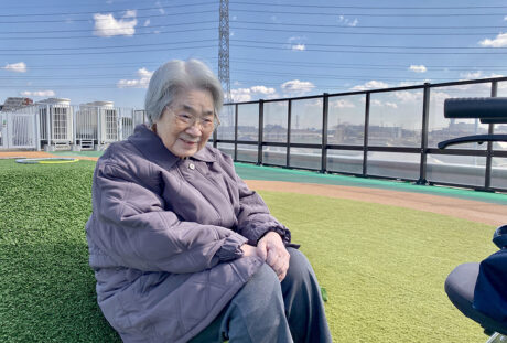 屋上でのんびり